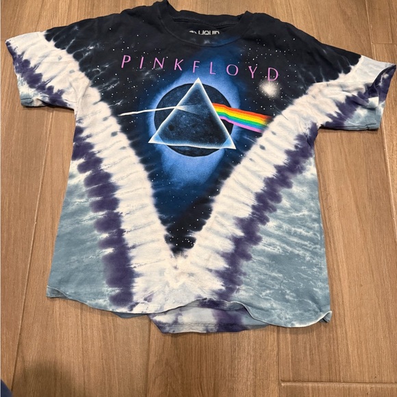 Liquid Blue Pink Floyd Prism Tie-Dye  T-Shirt - Picture 1 of 3